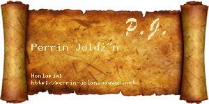 Perrin Jolán névjegykártya